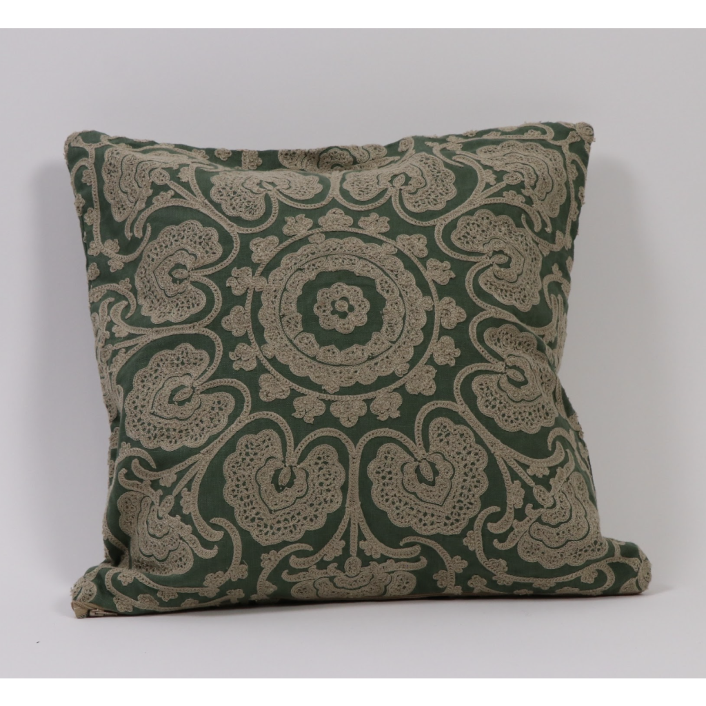 Morris & Co. Green Doilie Pillow